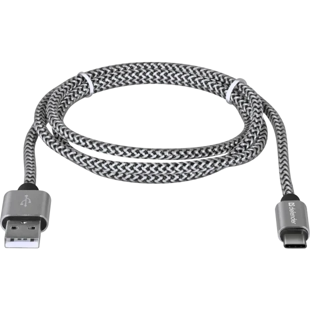 Cablu Date Type C Defender USB09-03T PRO USB2.0 2.1A 1m Alb