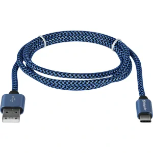 Cablu Date Type C Defender USB09-03T PRO USB2.0 2.1A 1m Albastru