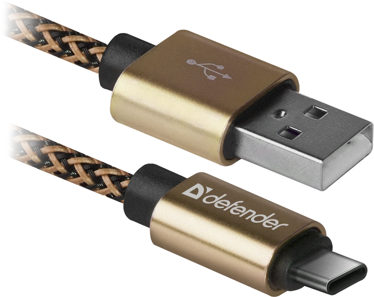 Cablu Date Type C Defender USB09-03T PRO USB2.0 2.1A 1m Auriu thumb