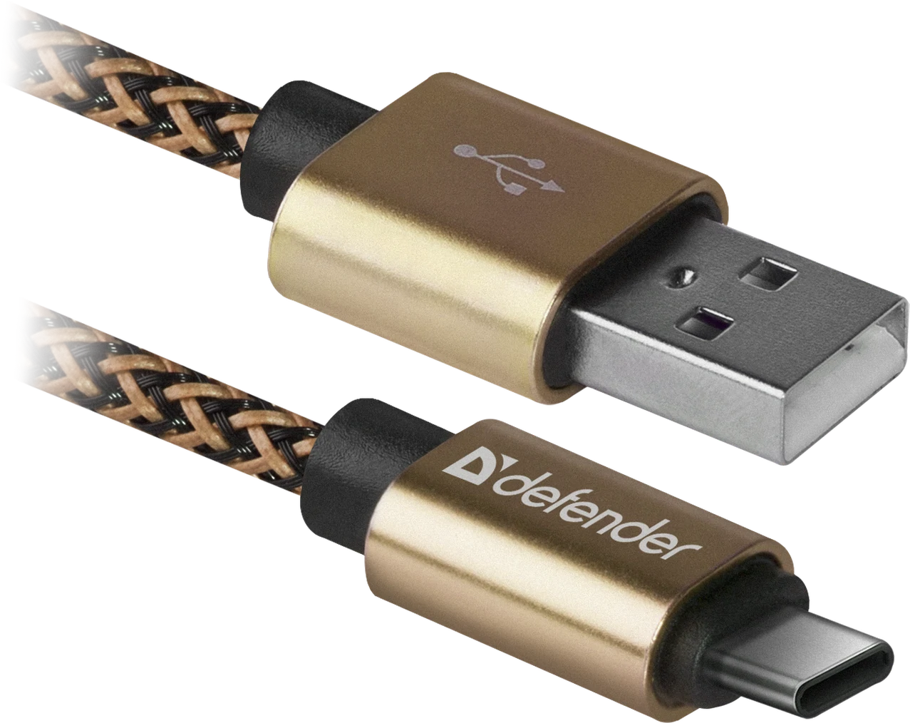 Cablu Date Type C Defender USB09-03T PRO USB2.0 2.1A 1m Auriu thumb