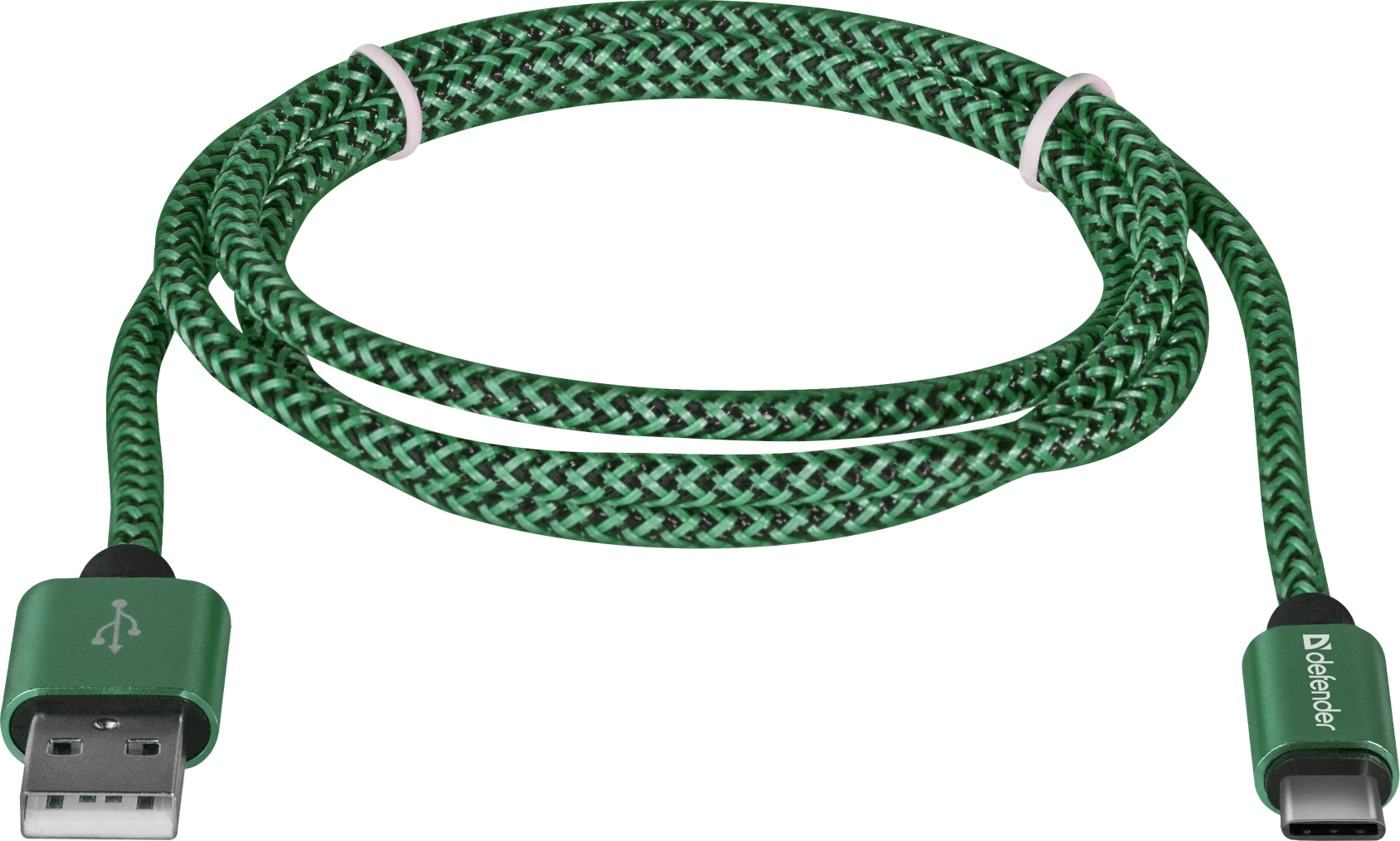 Cablu Date Type C Defender USB09-03T PRO USB2.0 2.1A 1m Verde thumb