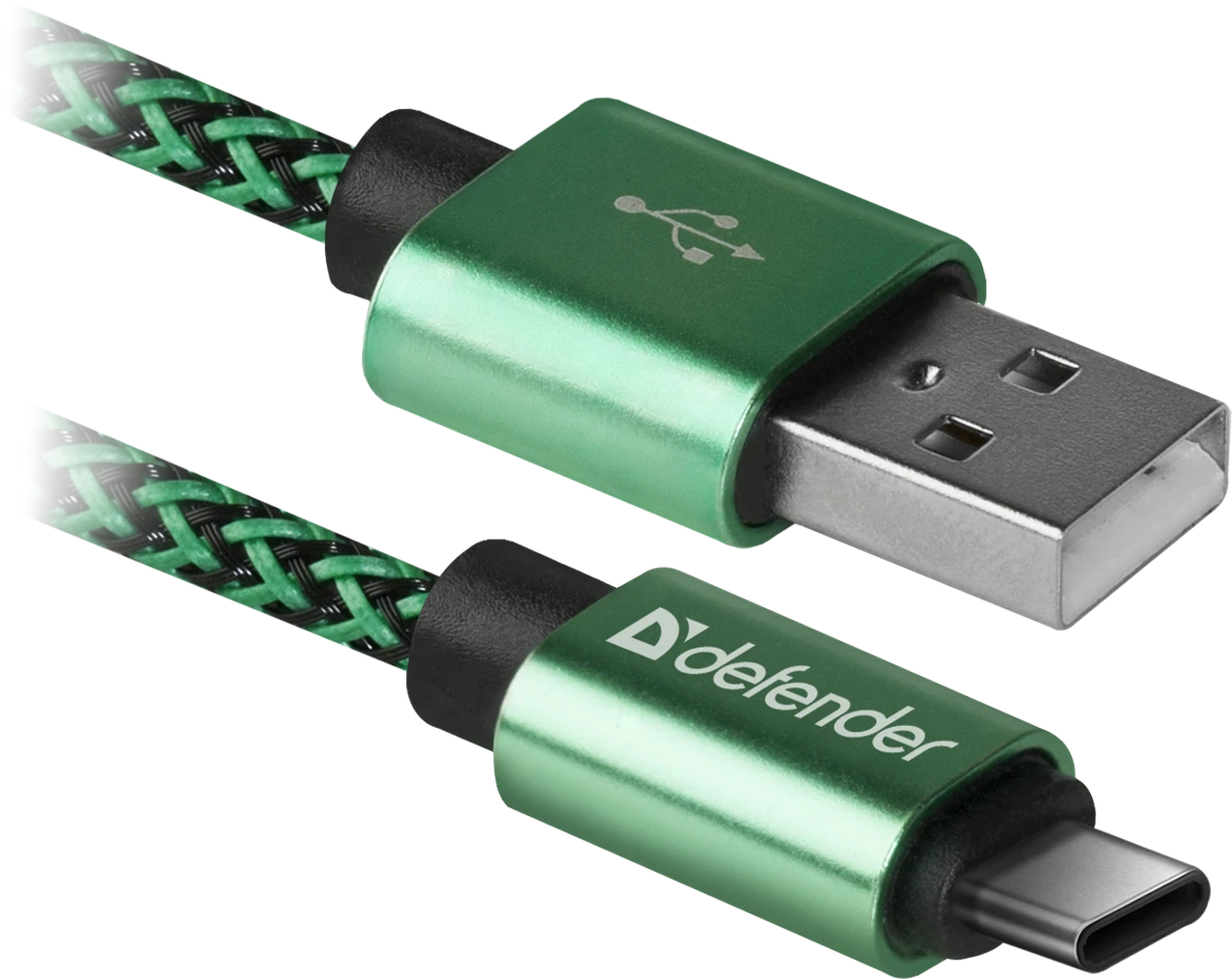 Cablu Date Type C Defender USB09-03T PRO USB2.0 2.1A 1m Verde thumb