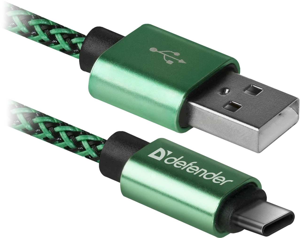 Cablu Date Type C Defender USB09-03T PRO USB2.0 2.1A 1m Verde thumb