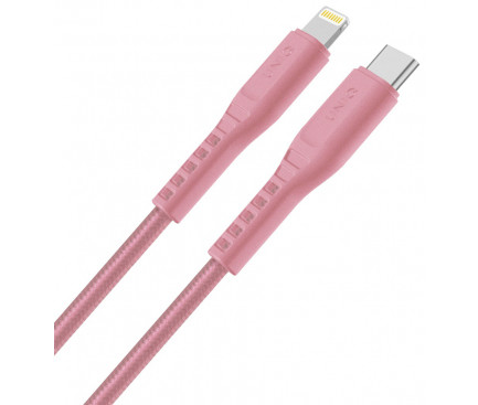 Cablu Date Type C la Lightning Uniq Flex PINK 3A 1.2m Roz thumb