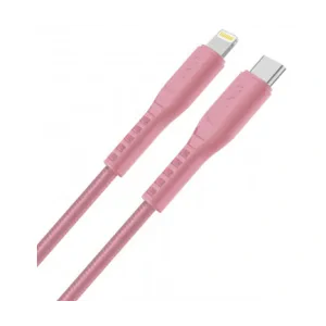 Cablu Date Type C la Lightning Uniq Flex PINK 3A 1.2m Roz