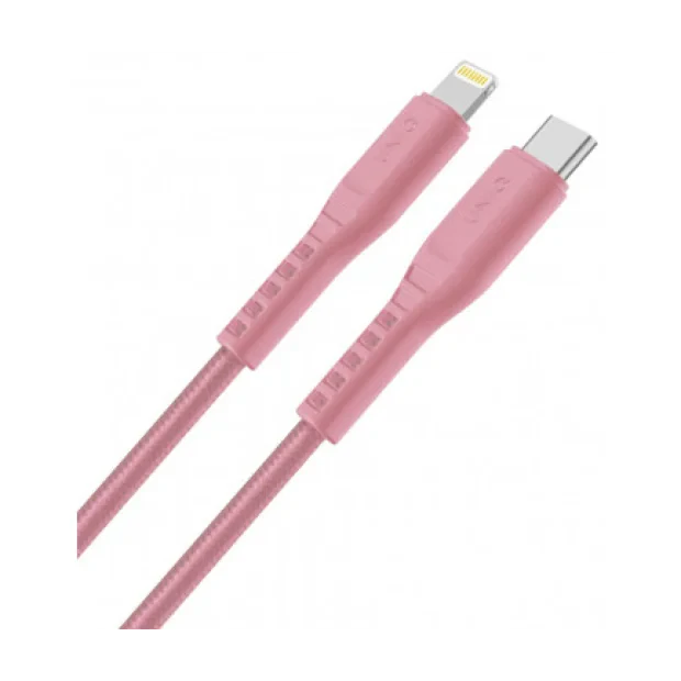 Cablu Date Type C la Lightning Uniq Flex PINK 3A 1.2m Roz