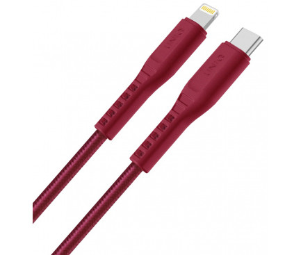 Cablu Date Type C la Lightning Uniq Flex 3A 1.2m Rosu thumb