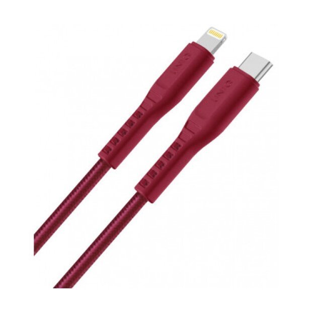 Cablu Date Type C la Lightning Uniq Flex 3A 1.2m Rosu