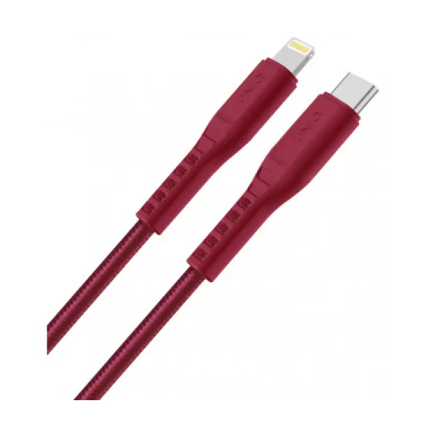 Cablu Date Type C la Lightning Uniq Flex 3A 1.2m Rosu