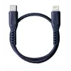 Cablu Date Type C la Lightning Uniq Flex 3A 0.3m Albastru