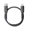 Cablu Date Type C la Lightning Uniq Flex 3A 0.3m Gri