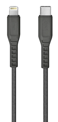 Cablu Date Type C la Lightning Uniq Flex 3A 0.3m Gri thumb