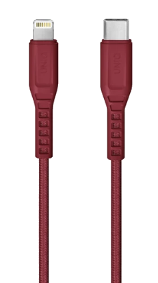 Cablu Date Type C la Lightning Uniq Flex 3A 0.3m Rosu thumb