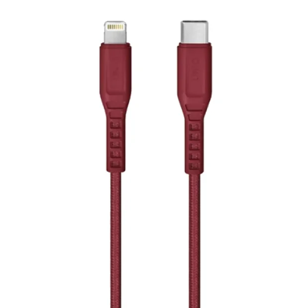 Cablu Date Type C la Lightning Uniq Flex 3A 0.3m Rosu