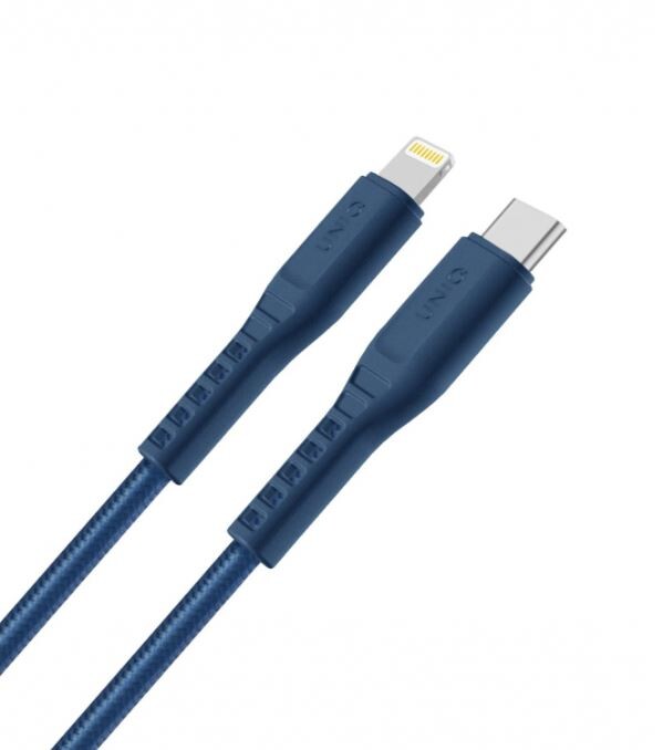 Cablu Date Type C la Lightning Uniq Flex 3A 1.2m Albastru thumb