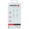 Cablu Date Type C la Type C Swissten 5A 1.5m Alb