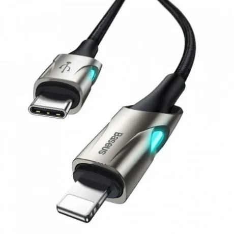 Cablu Date Type C la Lightning Baseus Fish Eye PD 18W 1m Negru