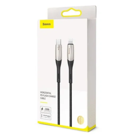 Cablu Date Type C to Lightning Baseus Horizontal PD 18W 2m Negru