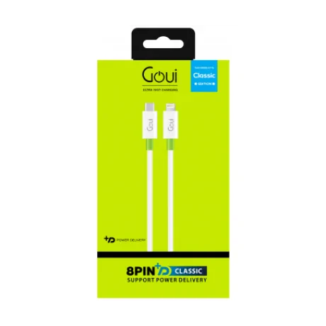 Cablu Date Type C to Lightning Goui Classic G-CLASSICC94-W 1m Alb