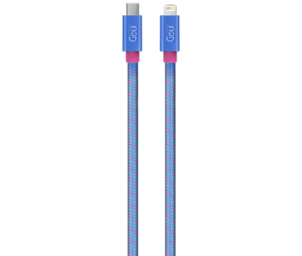 Cablu Date Type C to Lightning Goui Fashion G-FASHIONC94-B 1m Albastru thumb