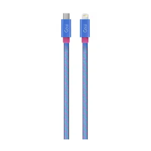 Cablu Date Type C to Lightning Goui Fashion G-FASHIONC94-B 1m Albastru