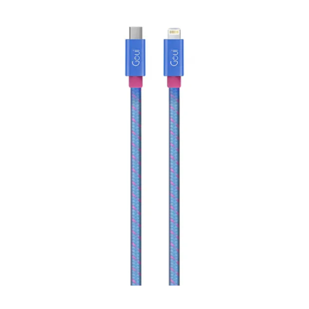 Cablu Date Type C to Lightning Goui Fashion G-FASHIONC94-B 1m Albastru