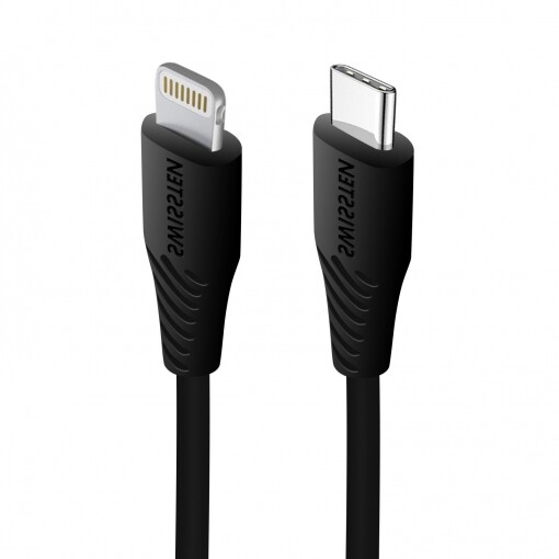 Cablu Date Usb C-Lightning Swissten 0.4m Negru thumb