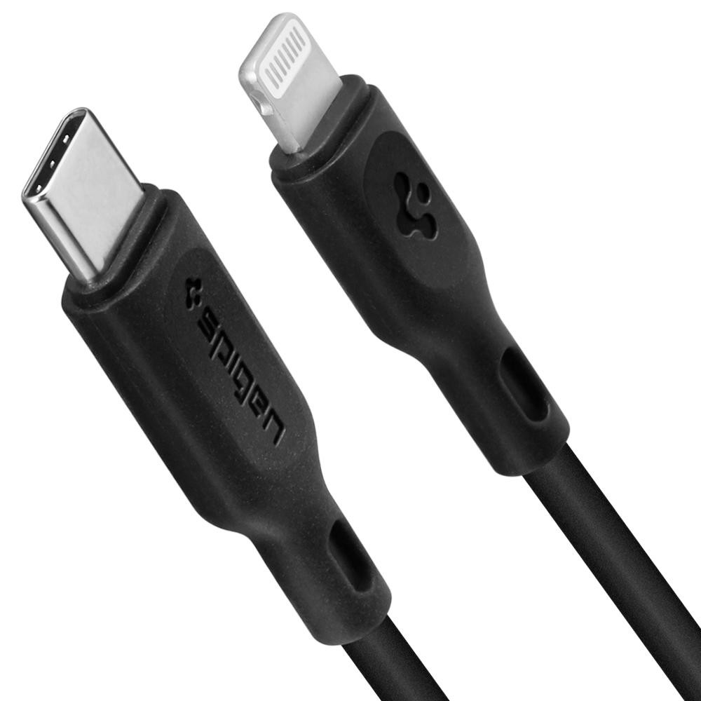 Cablu Date Usb-C Spigen C10CL QC 3.0 0.9m Black thumb