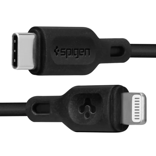 Cablu Date Usb-C Spigen C10CL QC 3.0 0.9m Black