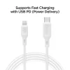 Cablu Date Usb-C Spigen C10CL QC 3.0 0.9m White