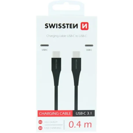 Cablu Date Usb C to Type C Swissten 0.4m Negru