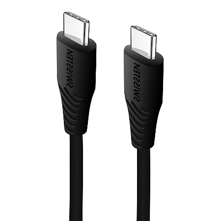 Cablu Date Usb C-Type C Swissten 1m Negru thumb