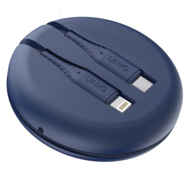 Cablu Date Usb la Usb-C Uniq Halo cu Organizator 12W 1.2m Albastru thumb