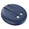 Cablu Date Usb la Usb-C Uniq Halo cu Organizator 12W 1.2m Albastru