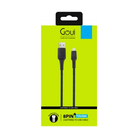 Cablu Date Usb to Lightning Goui Tough G-LC2M-8PIN 2m Albastru-Negru