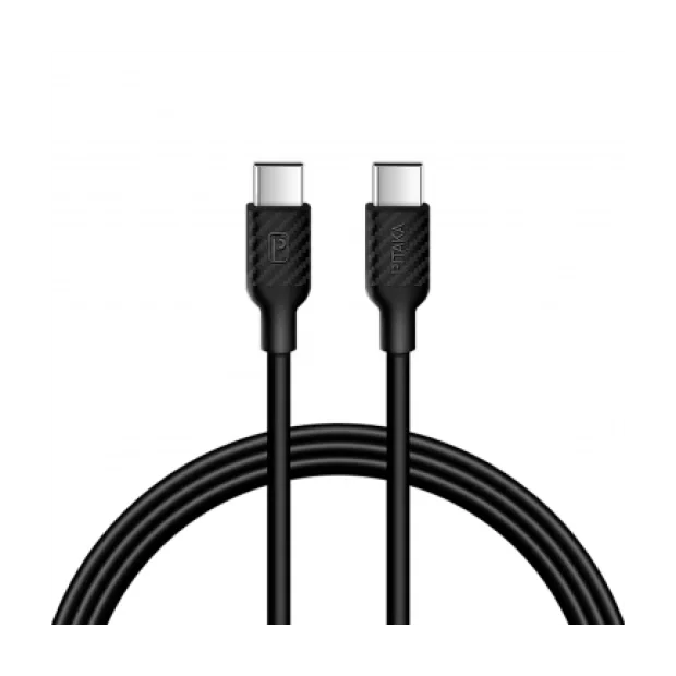 Cablu Date Usb-Type C la Usb-Type C Pitaka 3A 1m Negru