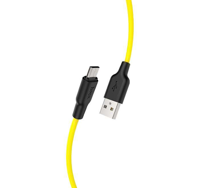 Cablu Hoco X21 Micro USB 1m Negru-Galben thumb