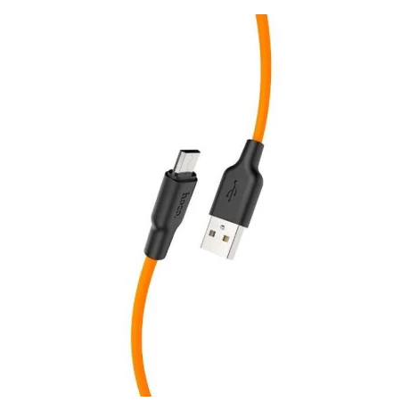 Cablu X21 Micro USB Hoco 1m Negru+Portocaliu