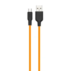 Cablu X21 Micro USB Hoco 1m Negru+Portocaliu