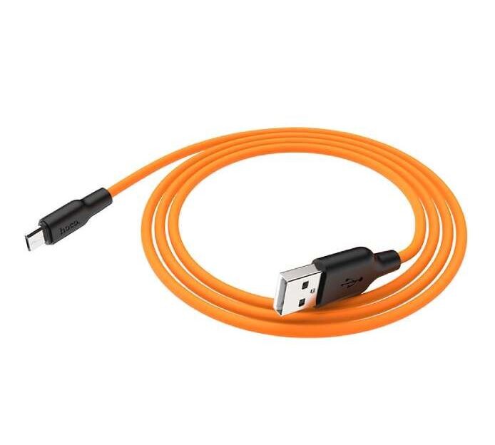 Cablu X21 Micro USB Hoco 1m Negru+Portocaliu thumb