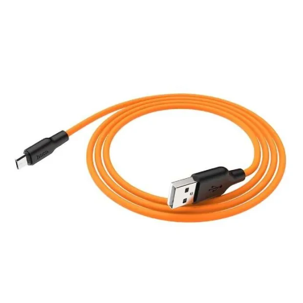 Cablu X21 Micro USB Hoco 1m Negru+Portocaliu