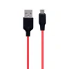 Cablu Hoco X21 Micro USB 1m Negru-Rosu
