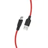 Cablu Hoco X21 Micro USB 1m Negru-Rosu