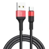 Cablu incarcare/transfer date Micro Usb X26 Hoco Negru cu Rosu