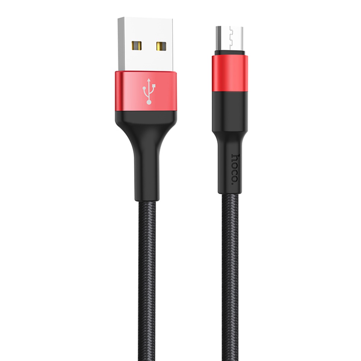 Cablu incarcare/transfer date Micro Usb X26 Hoco Negru cu Rosu thumb