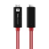 Cablu Lightning la HDMI UA4 Hoco 2m Negru-Rosu