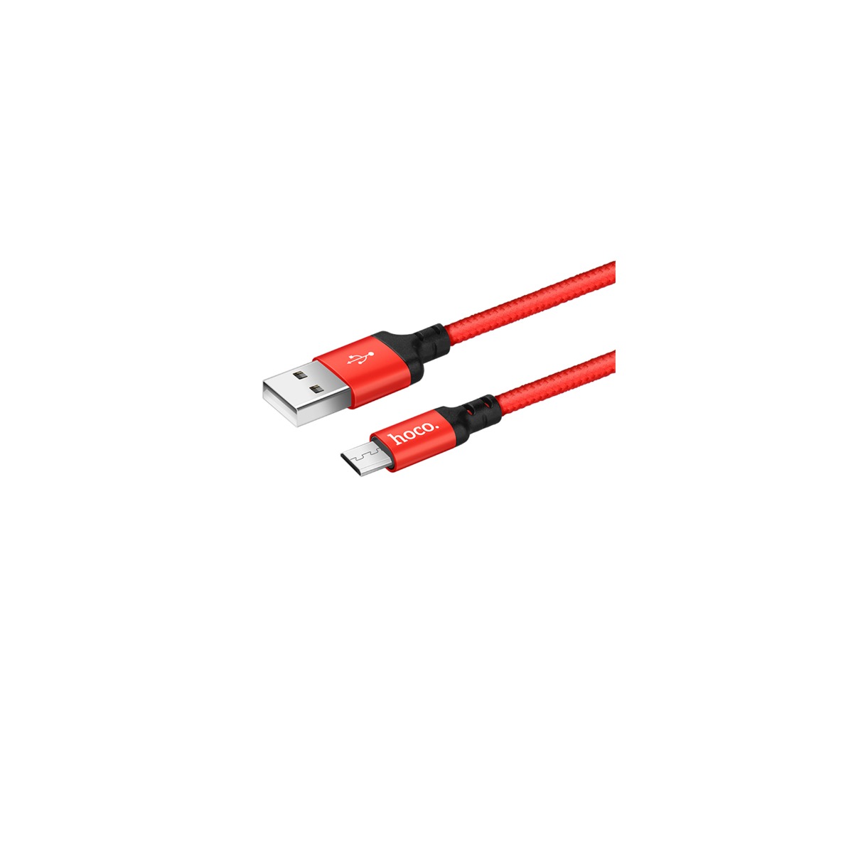 Cablu Micro Usb cu incarcare rapida Hoco X14 Rosu cu Negru 2m thumb