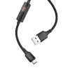 Cablu MicroUSB cu display HOCO S13 Negru