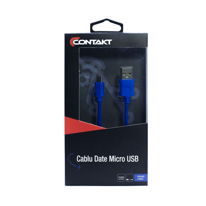 Cablu transfer date Micro Usb Albastru 2m thumb