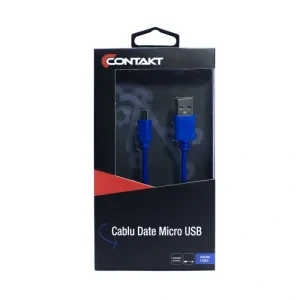 Cablu transfer date Micro Usb Albastru 2m